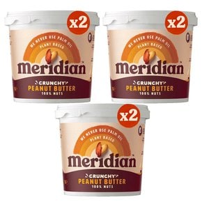 Meridian 영국 메리디안 크런치 피넛버터 땅콩잼 1kg 6팩