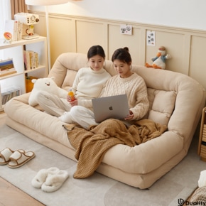 홈피릿 푹신한 침대 쇼파 접이식 베드 가구 2인용 좌식 간이 거실 미니 원룸 폴딩 소파
