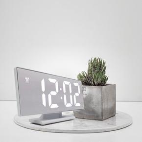 C7_LED 미러 탁상시계(B형) 무소음 알람시계 인테리어