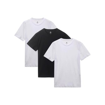 베이직하우스 [3PACK] 면 30수 BCI 라운드넥 무지 반팔티셔츠(3팩) LATS0110