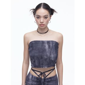 Denim Mesh Top BK