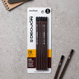 문화연필 [문화] 더존 2B연필 0.5mm (5입)