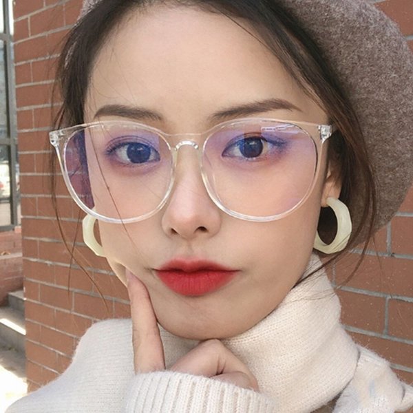 [옷자락] 남자 여자 남녀공용 데일리 패션 투명 뿔테 안경