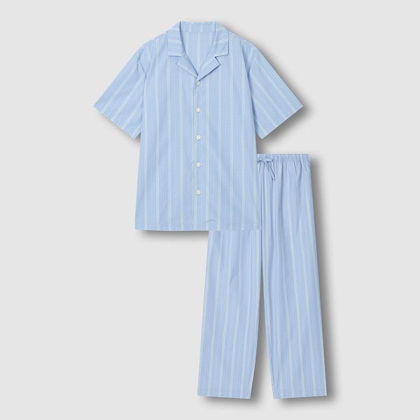 남 스트라이프 반팔 10부 파자마 세트 J216201183052