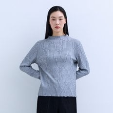 웨이브 반 하이넥 롱 슬리브 티셔츠_PPTSS025013