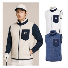 남성 겨울 보온 양털 골프 후리스 조끼 BSC700RV3M