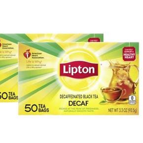 [해외직구] Lipton 립톤 디카페인 홍차 티백 50입 2팩