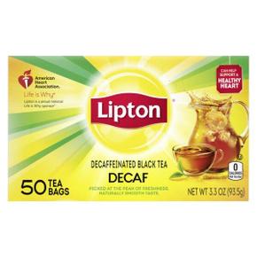 [해외직구] Lipton 립톤 디카페인 홍차 티백 50입 2팩