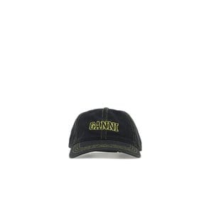 EMBROIDERED LOGO ORGANIC COTTON CAP A5267 099 BLACK