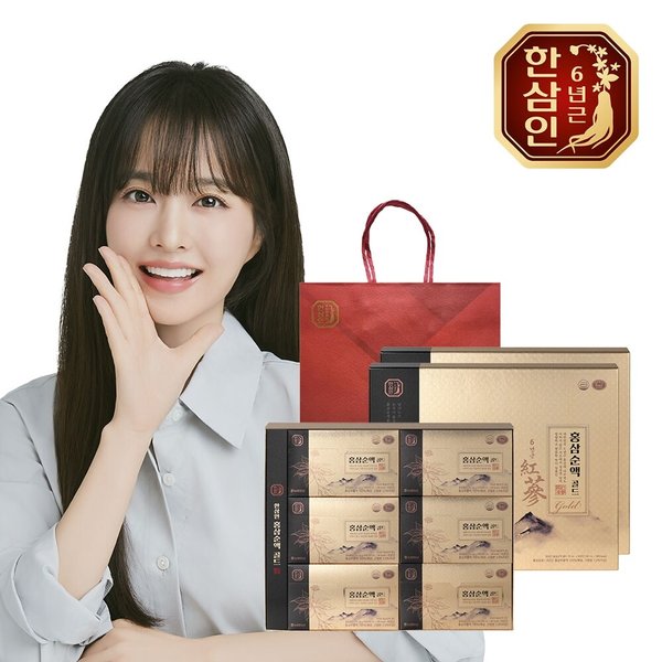 [농협홍삼] 한삼인 홍삼순액 골드 70ml 30포 2세트+쇼핑백