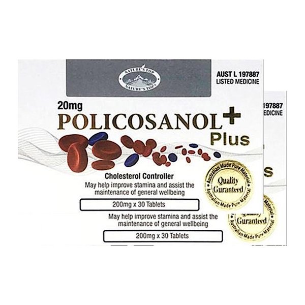 네이쳐스탑 폴리코사놀 Policosanol 20mg 30정 2개