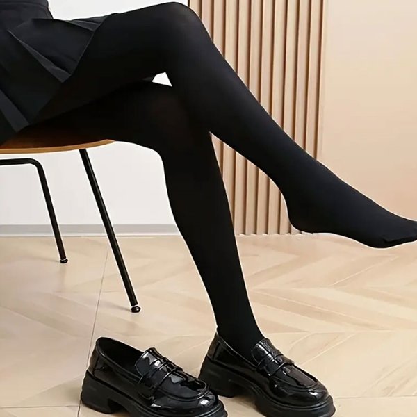 따뜻한 2종세트 기모 스타킹 슬림핏 보온 필수템 타이즈 검정 오피스룩