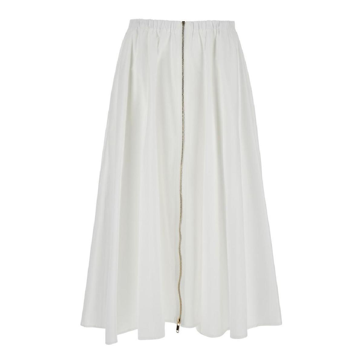 スカート SEMI COUTURE Women Skirts Y5SK21A010 White SEMICOUTURE POPELINE SKIRT Y5SK21A010 - 이마트몰