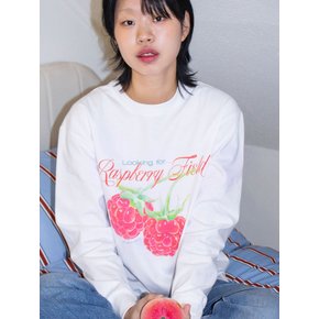 Raspberry Field Long-sleeve Tee [White]