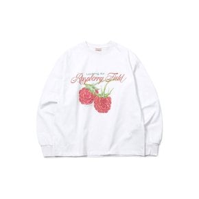 Raspberry Field Long-sleeve Tee [White]