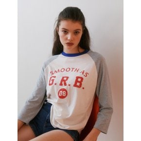 Raglan Sleeve Cookie T-shirt (Cobalt blue/Red)