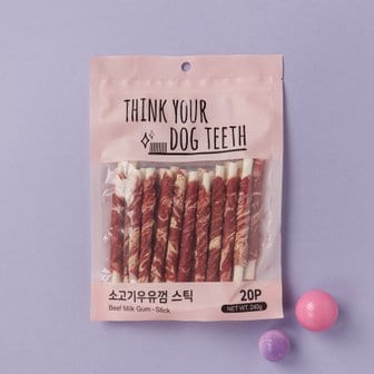 MOLLY'S THINK YOUR DOG TEETH 소고기 딩고 우유 스틱껌 20P