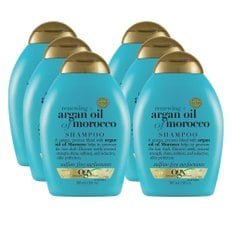 호주 Ogx 리페어 샤인 아르간오일 모로코 샴푸 for Dry & Damaged Hair 385ml 2세트 3팩