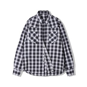 03s plaid western shirt black