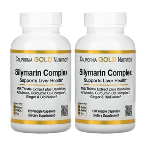 실리마린 밀크씨슬 (민들레,아티초크,생강포함) 300mg 120베지캡슐 X2통