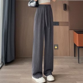 브이쉬 밴딩 썸머 와이드 팬츠