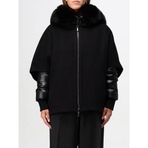 down jacket with cape and hood with fur MODGI300009CWR TP68239468