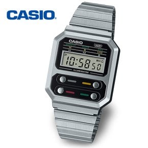 [정품] CASIO 카시오 A100WE-1A 공용 빈티지 레트로 메탈 손목시계