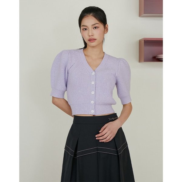 [시흥점] 여성 진주 믹스 하찌 V넥 볼륨 가디건 (ER1KG260)