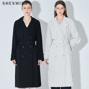 루나클래식 더블버튼 롱 트렌치코트