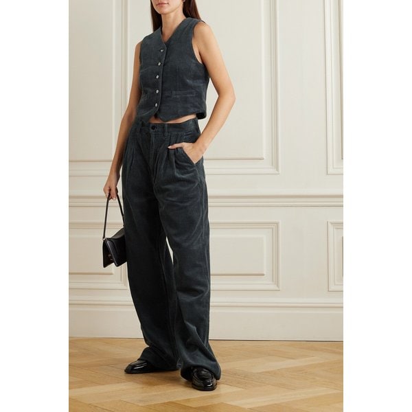 골드사인 더 오튼 코튼 코듀로이 베스트 다크 그레이 1647597320700948