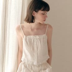 RIBBON PINTUCK SLEEVELESS IVORY