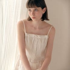 RIBBON PINTUCK SLEEVELESS IVORY