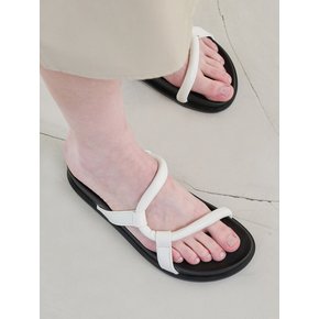 Milo Slides Leather Ivory