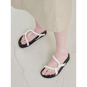 Milo Slides Leather Ivory