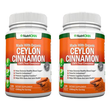  NutriONN 뉴트리온 오가닉 실론 시나몬 100퍼센트 1200mg 120정 2개 Organic Ceylon Cinnamon