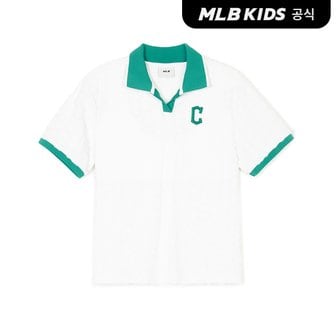 MLB키즈 (공식)24SS 클래식 모노그램 테리 피케티셔츠 CLE