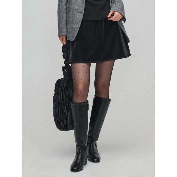 [SPNK] 벨벳라이크 숏스커트_블랙