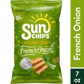 SunChips  프렌치  어니언  맛  통곡물  스낵  7  온즈  가방