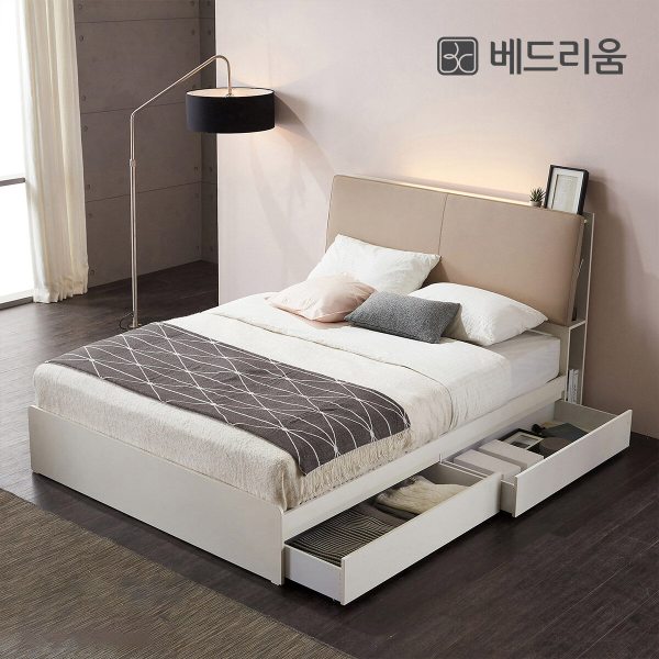 금성침대 베드리움 듀엣 센서LED수납침대(Q)+NEW 노블아워 유로탑
