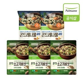 [G][풀무원] 비빔밥 424g 5개(10인)(소고기버섯3개+곤드레나물2개)