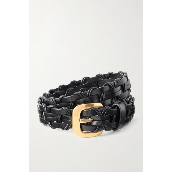 코드 우븐 가죽 벨트 블랙 46376663163002012