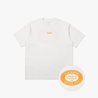 디아도라 [공식스토어] 포지타노 서클 로고 반팔 티셔츠 OFF WHITE (D4221LRS64OWH)