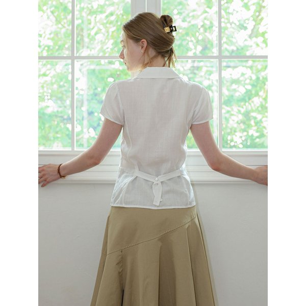 DD_Peplum short sleeve shirt_2color
