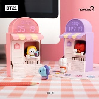  BT21 LED 디지털 카페 탁상시계 무소음 알람 우드 전자 캐릭터 집들이 선물 인테리어 장식 소품 치미 타타 쿠키 코야 알제이 슈키 망 라인프렌즈 이케아 다이소