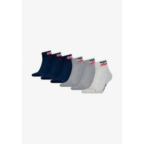 3561060 Levis 리바이스레비스 미드컷 ECOM 6PACK - 양말 회색 드레스 블루스 콤보