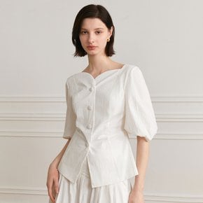 YY_Vintage bubble-sleeve shirt_IVORY