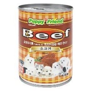 퍼피 쇠고기 400g 강아지 캔 통조림