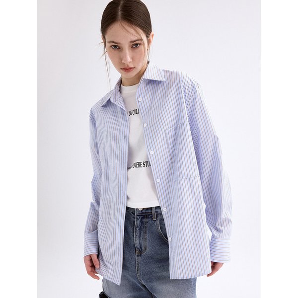 Marge striped shirt_blue