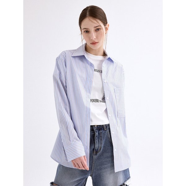 Marge striped shirt_blue