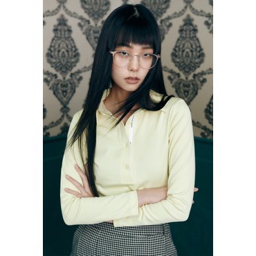 버뮤다그래스 베이직 로고 PK 티셔츠_YELLOW